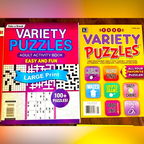 ⭐️😊 6 BRAND NEW PUZZLE  MAGAZINES  WORD DIND CROSSWORDS AND MORE  LARGE & Med - Picture 6 of 7